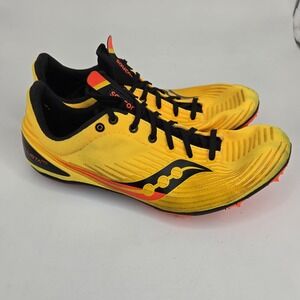 Saucony Yellow Black Ballista MD Track and Field Spikes Shoes Women's US 8.5